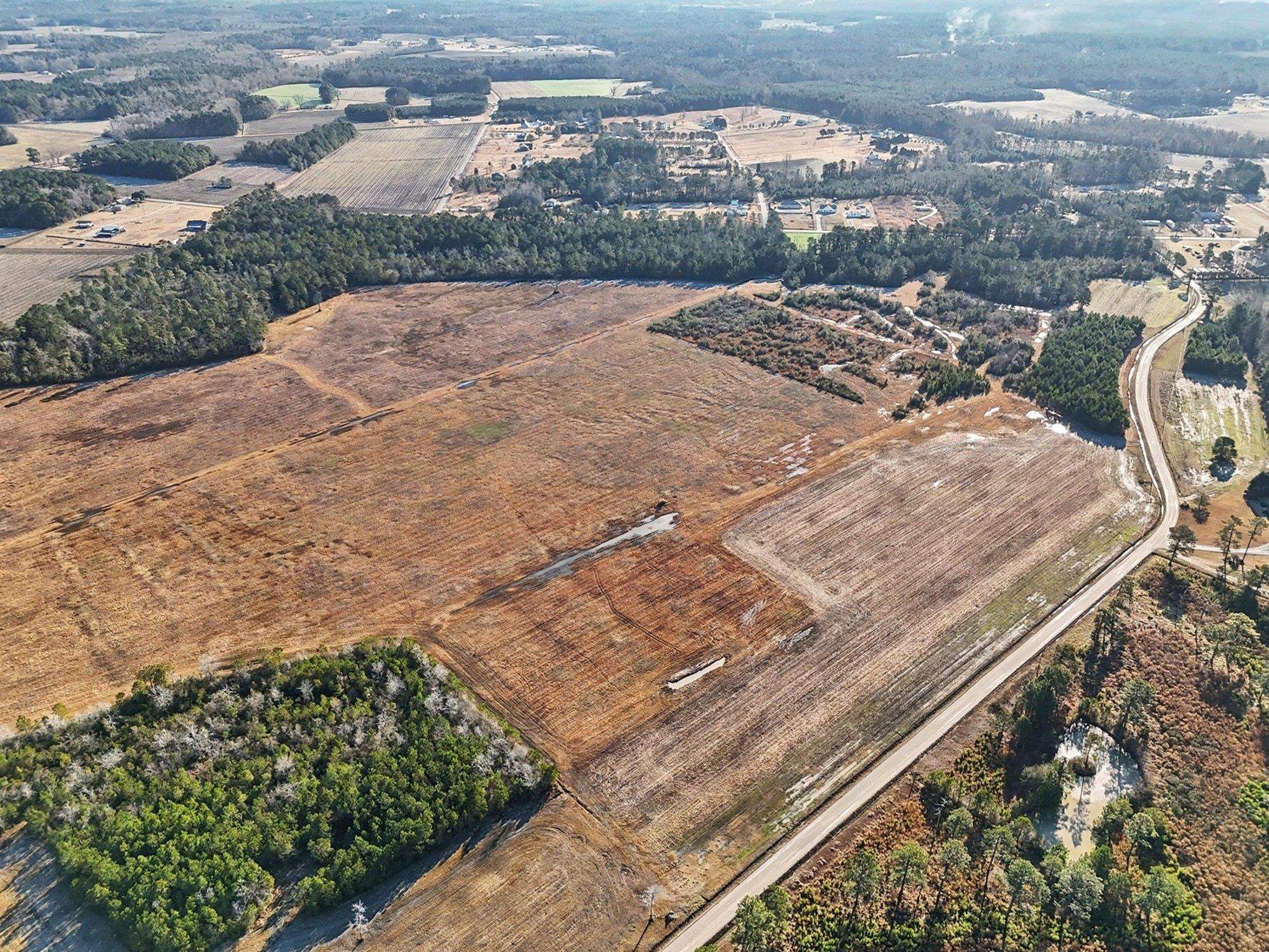 Tbd 87-acres Tbd 87-acres Airport Road Loris, SC 29569 - Photo 5 of 20 Aerial view of property and surrounding area featuring rural landscape and large plots for crops