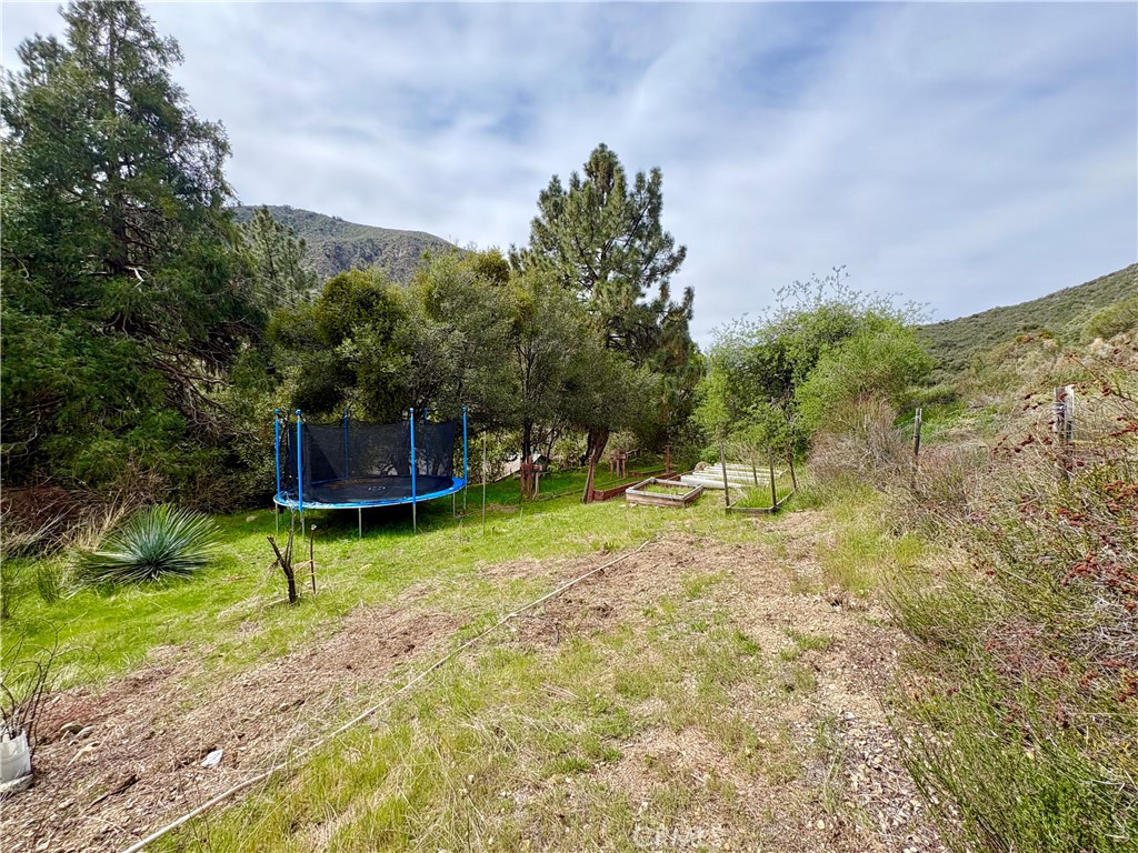 36750 Hilltop Road Yucaipa, CA 92399 - Photo 27 of 27 a backyard of a house with lots of green space and garden