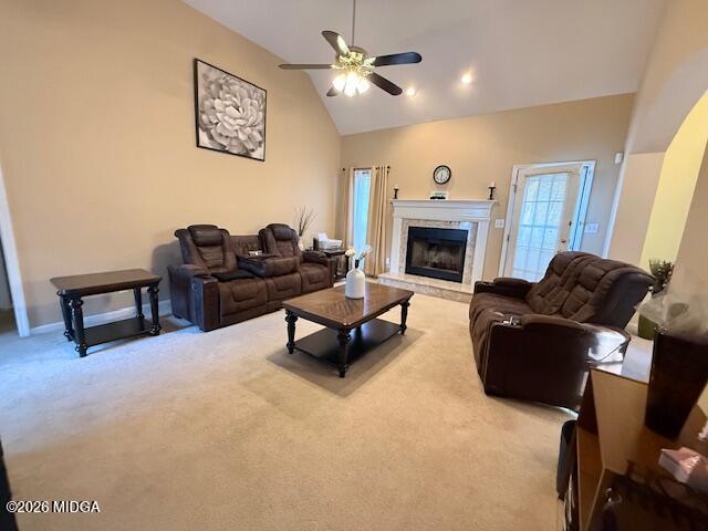135 Chadwick Trail Macon, GA 31210 - Photo 5 of 22 a living room with furniture and a fireplace