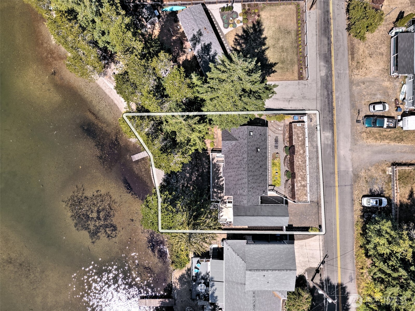 1091 E Trail Belfair, WA 98528 - Photo 28 of 31 an aerial view of a house with a yard