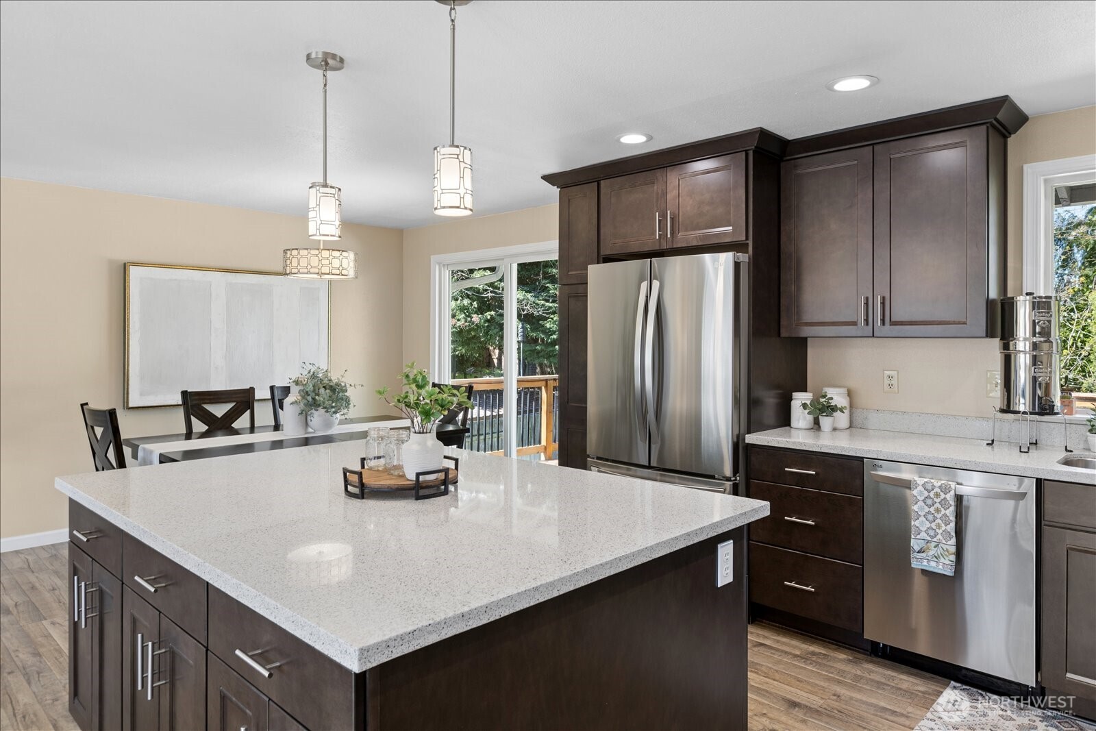 4629 128th Place Southeast Everett, WA 98208 - Photo 2 of 39 a kitchen with stainless steel appliances a sink a stove a refrigerator and cabinets