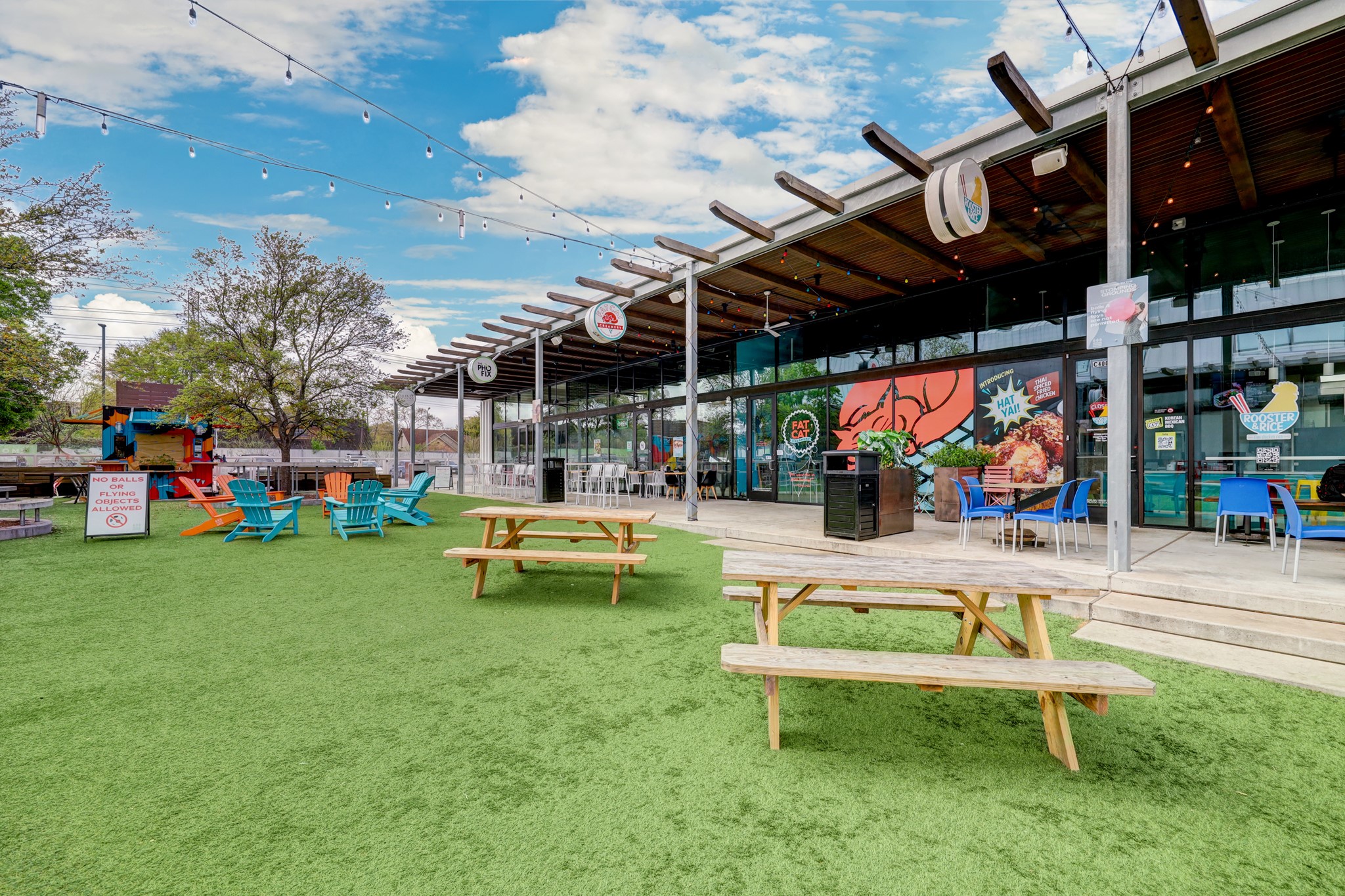 4026 Delta Rose Street Houston, TX 77018 - Photo 38 of 44 The green space at The Stomping Grounds is an ideal spot for a Saturday afternoon. Let the kids run around to burn off their energy while you sit on the patio of one of the many restaurants.