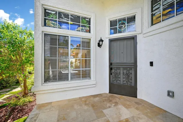 a view of front door of house