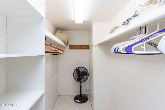 a close view of walk in closet