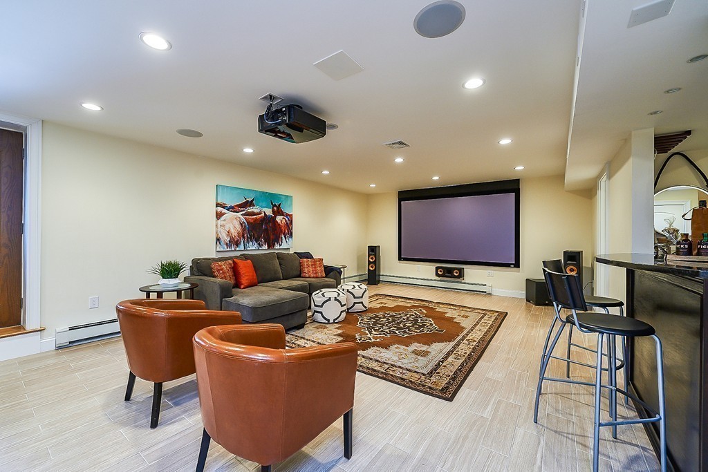 17 Drew Road Newton, MA 02467 - Photo 20 of 22 a living room with furniture and a flat screen tv