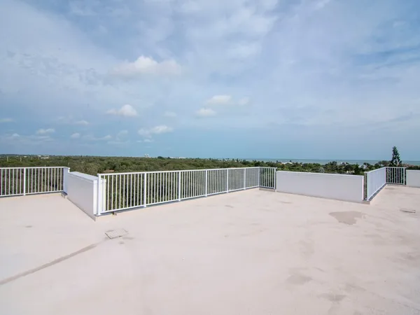 a view of terrace with city view