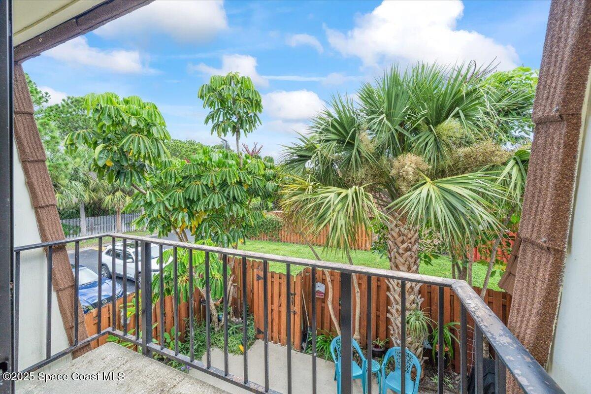 1713 Patty Circle Northeast Palm Bay, FL 32905 - Photo 24 of 26 a view of a balcony with a plant