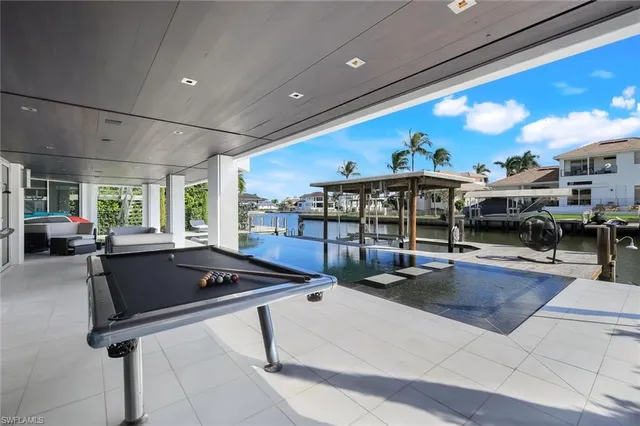 a outdoor view with a sitting space