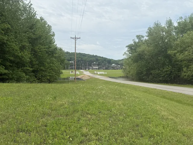 a view of a water fountain and a yard
