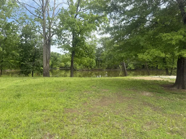 a view of outdoor space with deck and trees