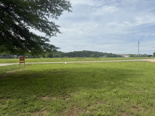 a view of a golf course with a lake