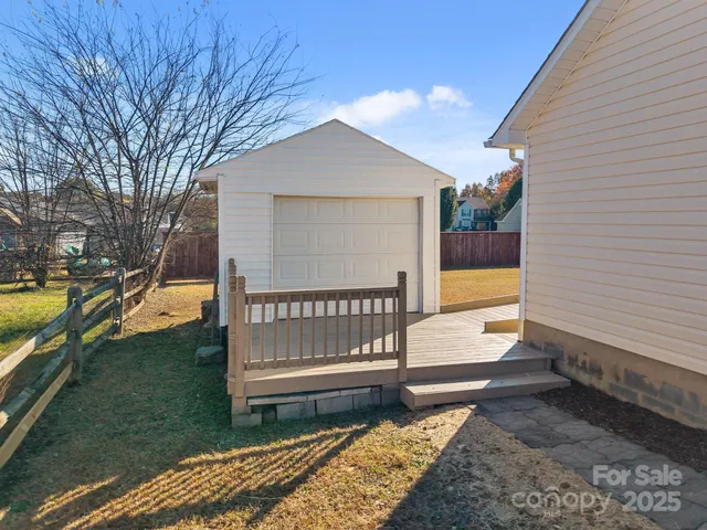 a view of a porch with a yard