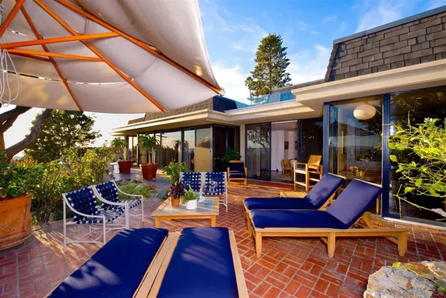 a outdoor space with patio lots of furniture