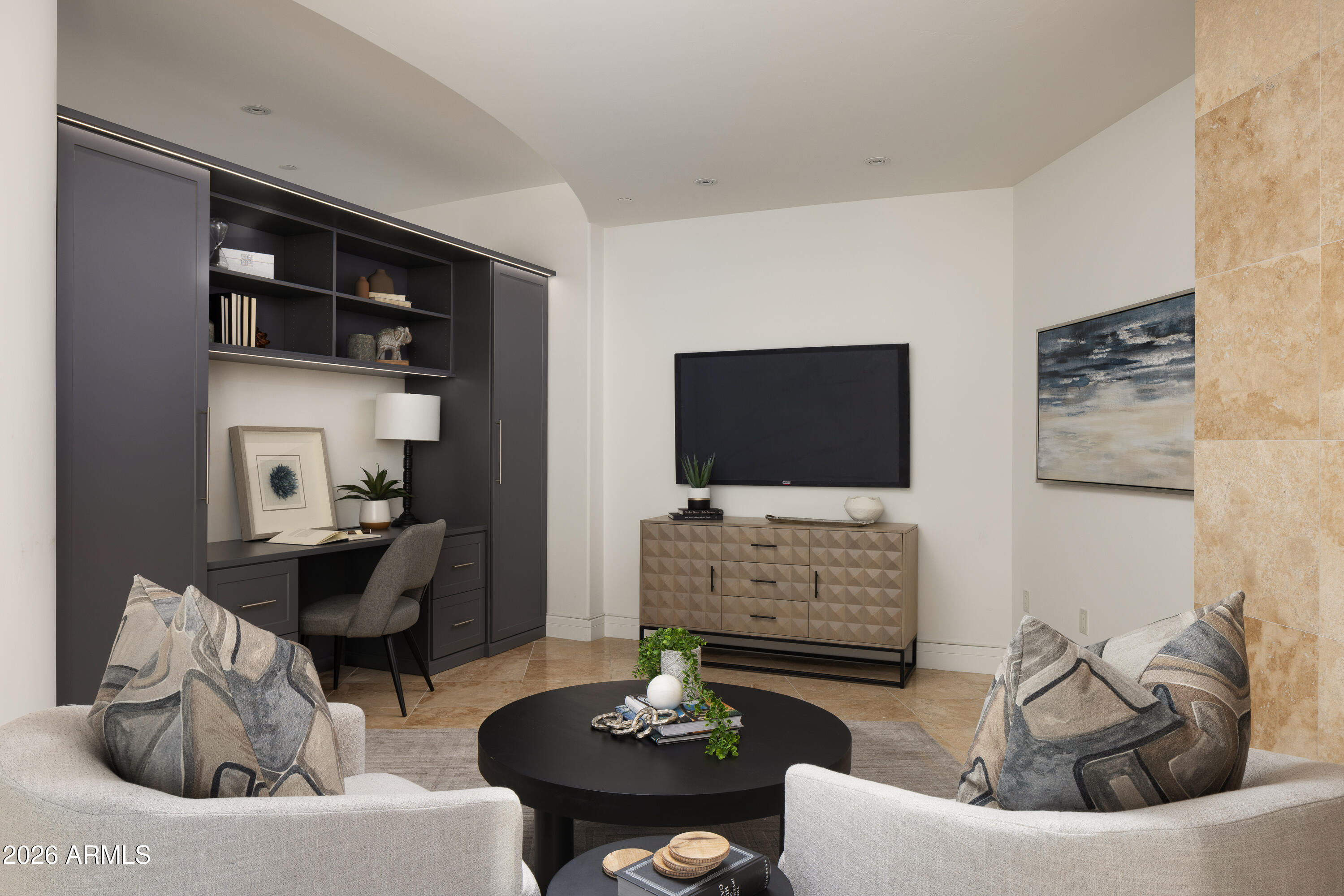 2402 East Esplanade Lane, Unit PH2 Phoenix, AZ 85016 - Photo 19 of 40 a living room with furniture and a flat screen tv