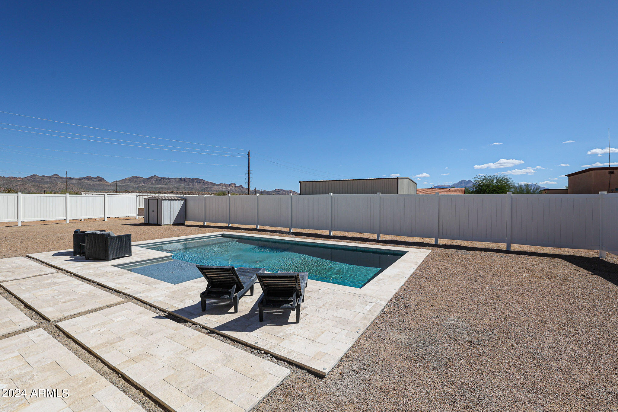1135 North Signal Butte Road Mesa, AZ 85207 - Photo 55 of 67 Lovely travertine tile