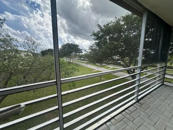 a view of a balcony