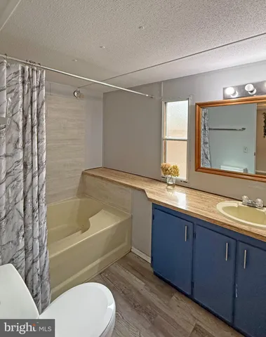 a bathroom with a sink a toilet and bathtub