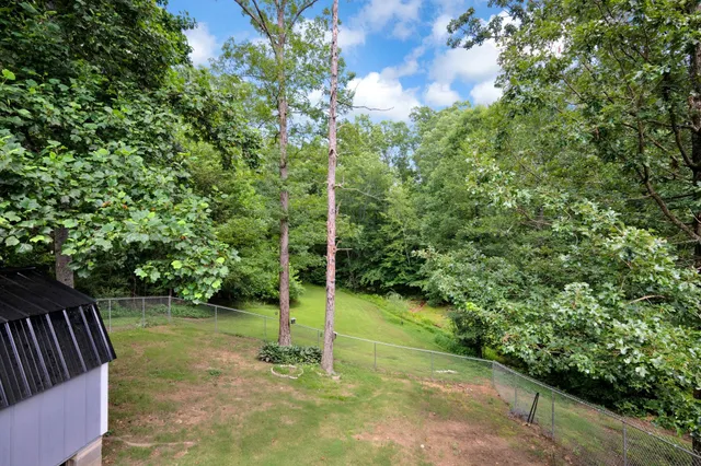 a house view with a garden space