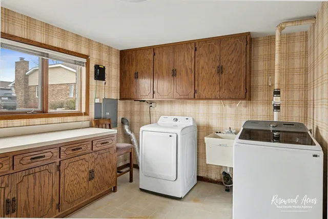 a room with storage and utility