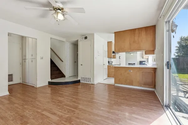 an empty room with a window