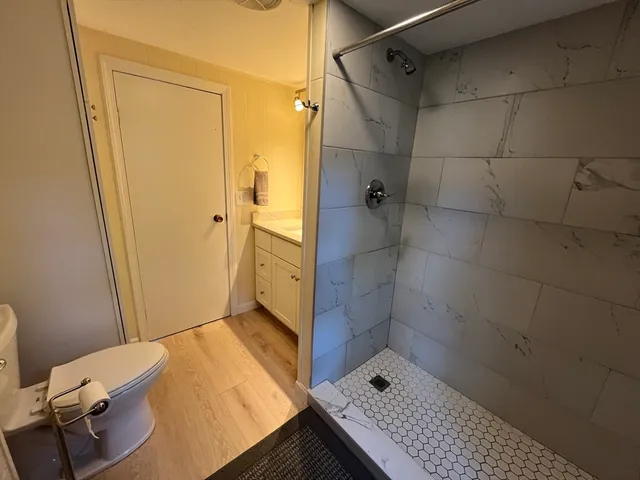 a bathroom with a sink and a shower