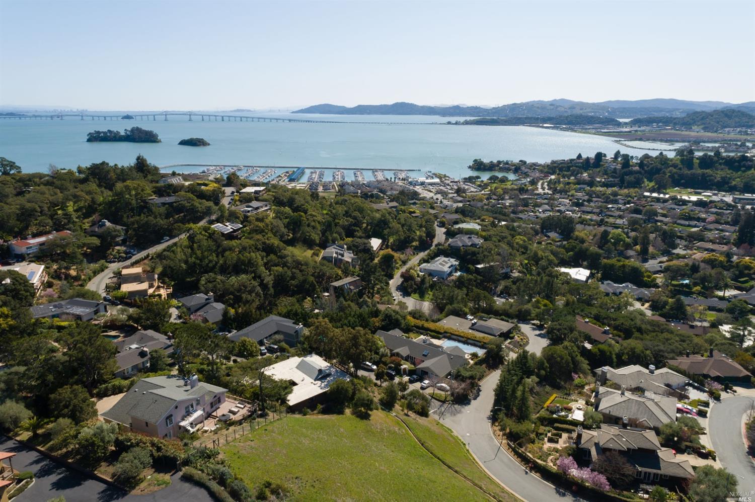 an aerial view of multiple house