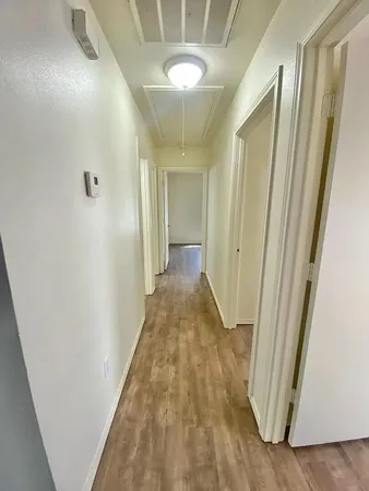 an empty room with a window