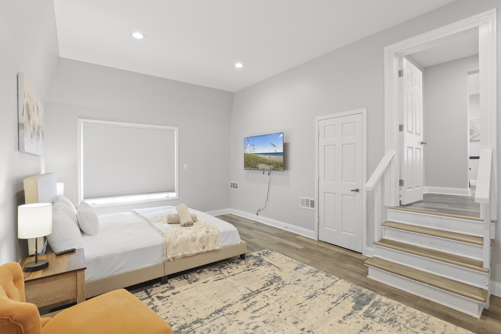 2446 North 1st Avenue River Grove, IL 60171 - Photo 26 of 31 a bedroom with a bed and a lamp on dresser