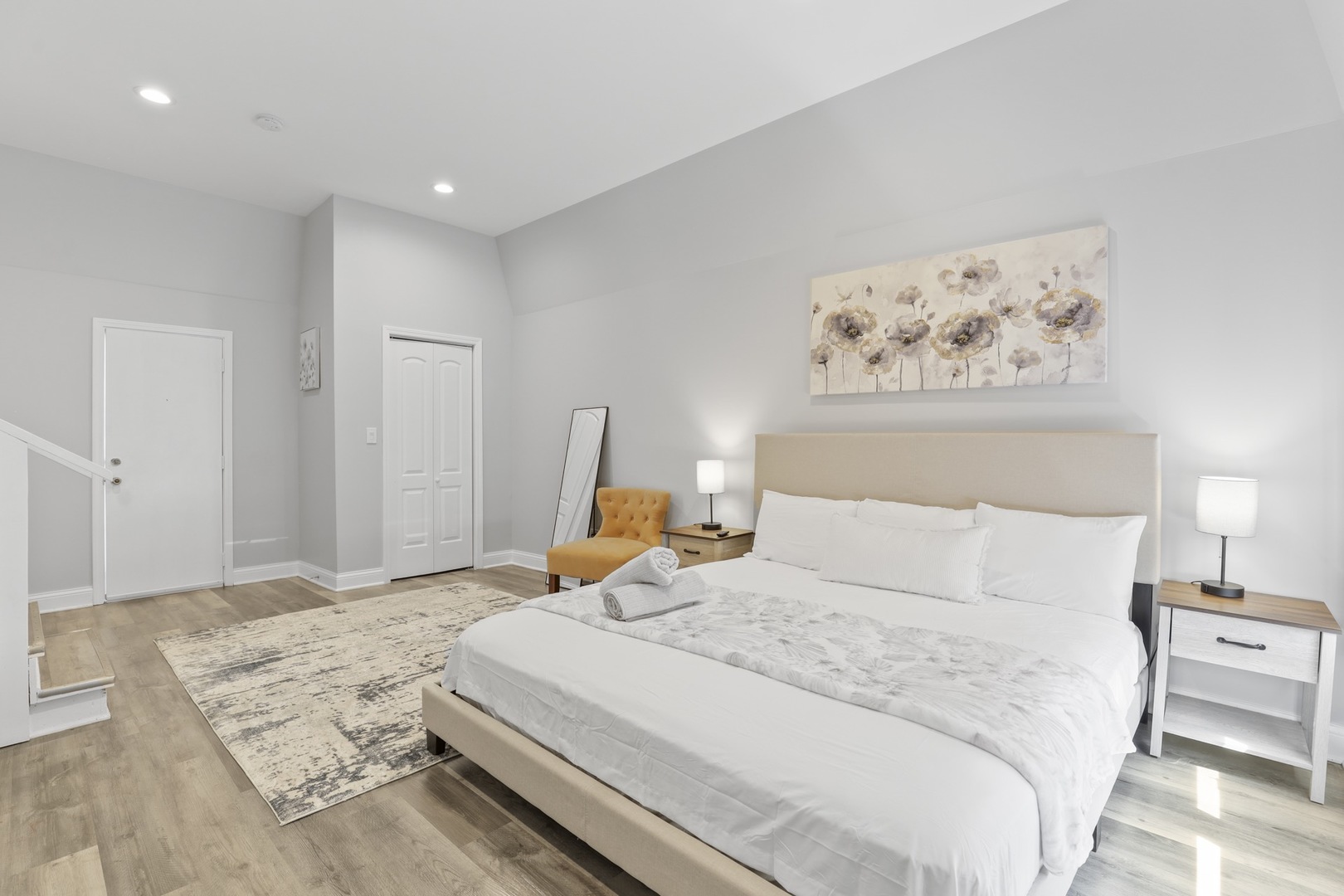 2446 North 1st Avenue River Grove, IL 60171 - Photo 28 of 31 a bedroom with a bed and a painting on the wall