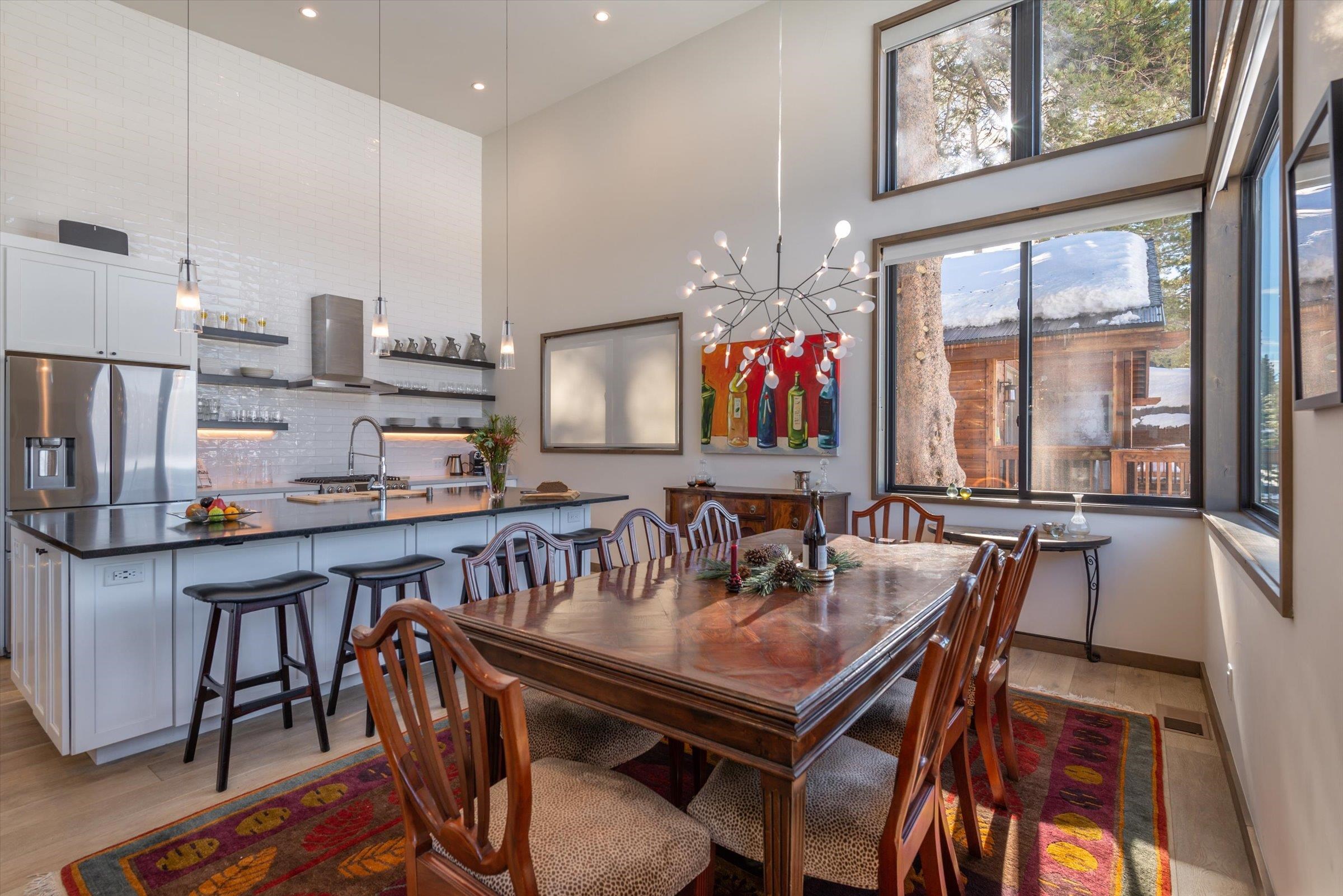 11530 Bennett Flat Road Truckee, CA 96161 - Photo 6 of 21 a view of a dining room with furniture window and outside view
