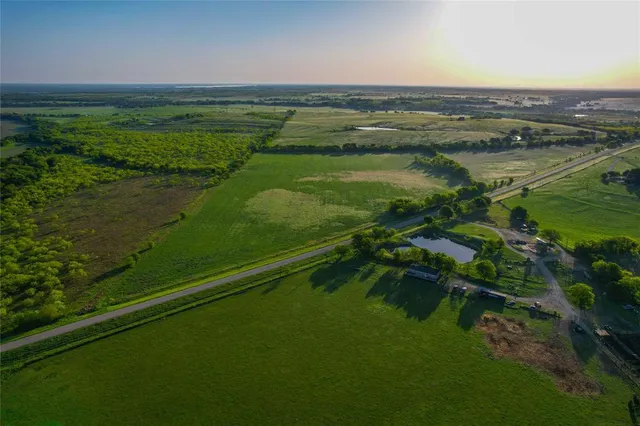 a view of a lake with a city