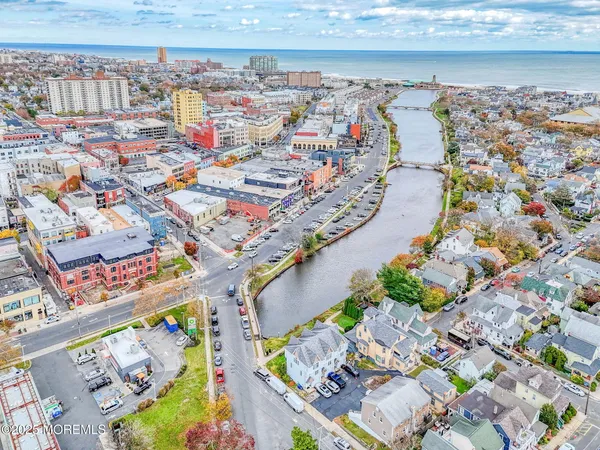 an aerial view of a city