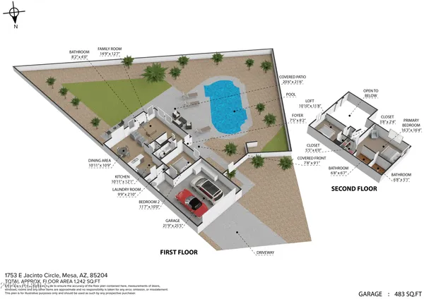 $415,000 | 1753 East Jacinto Circle, Mesa, AZ 85204