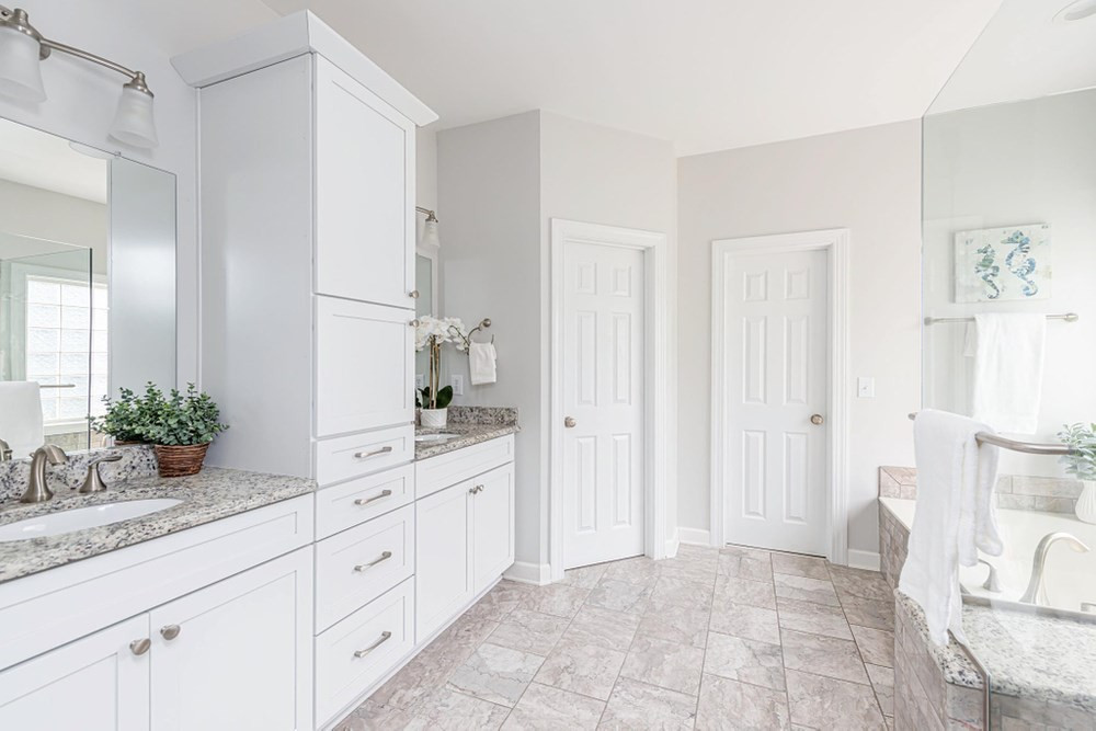 3105 Hummer Way Raleigh, NC 27614 - Photo 13 of 30 Primary Bathroom with tons of extra storage and His and Hers vanities. Primary Bathroom