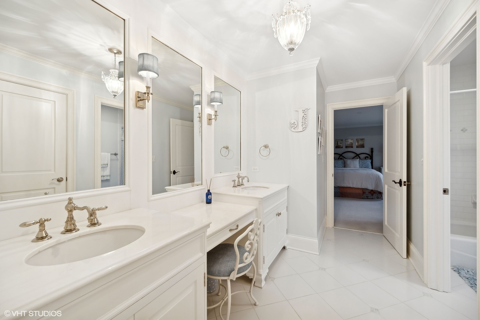 1251 Fiore Drive Lake Forest, IL 60045 - Photo 14 of 31 a en suite bathroom with a sink double vanity and a mirror