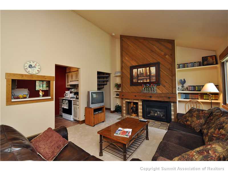 1977 Soda Ridge Road, Unit 1170 Keystone, CO 80435 - Photo 4 of 15 Living Room. Flying Dutchman 1170 - Living Room to Kitchen