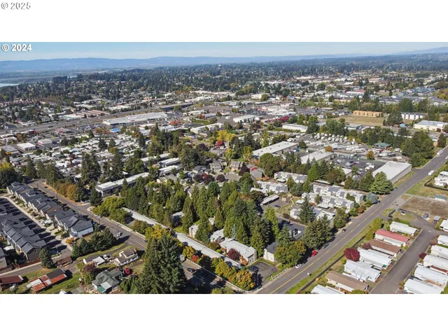 an aerial view of multiple house