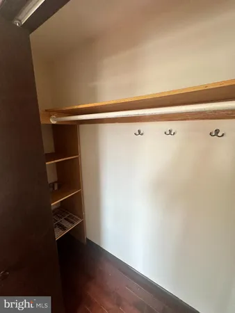 a close up view of racks on the wall
