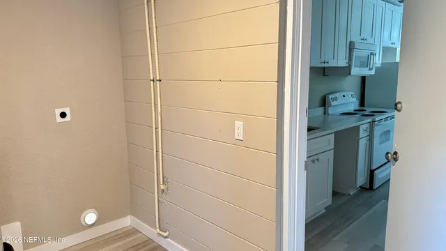 a close view of washer and dryer