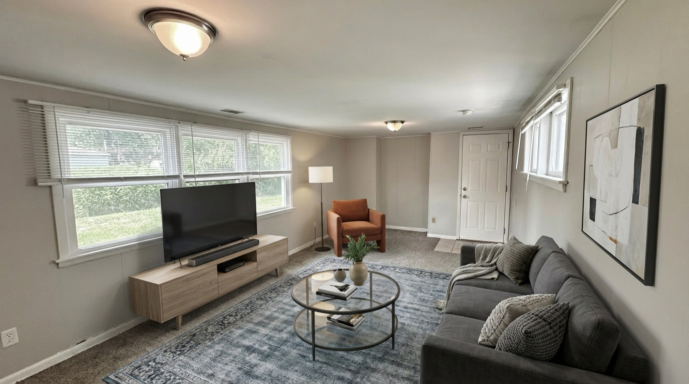 3512 John Street Steger, IL 60475 - Photo 11 of 18 a living room with furniture and a flat screen tv