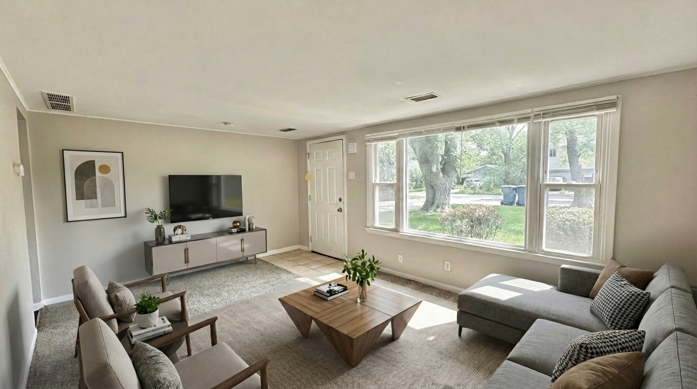 3512 John Street Steger, IL 60475 - Photo 3 of 18 a living room with furniture and a flat screen tv
