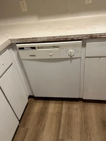 a close view of washer and dryer