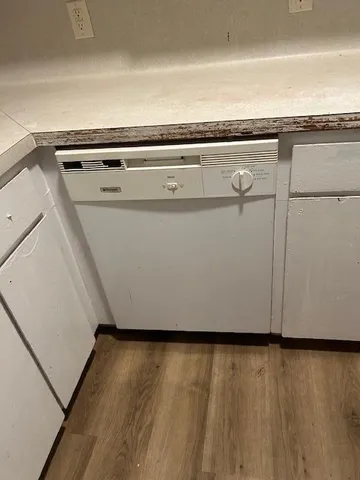 a close view of washer and dryer