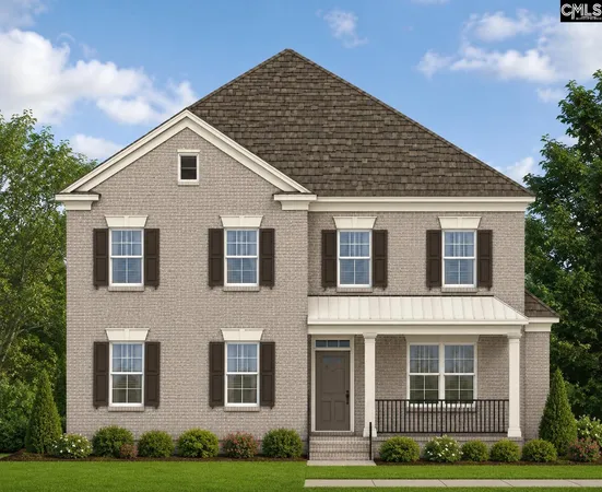 a front view of a house