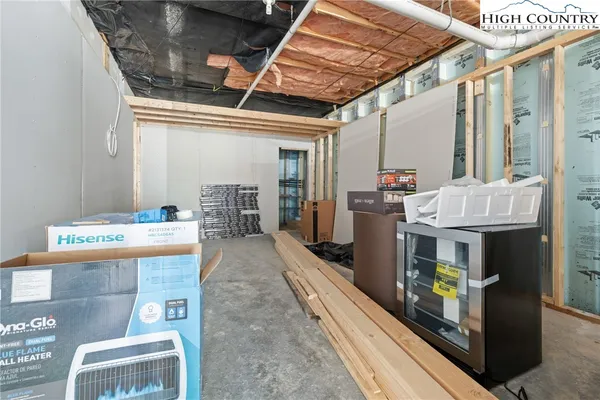 a room with gym equipment