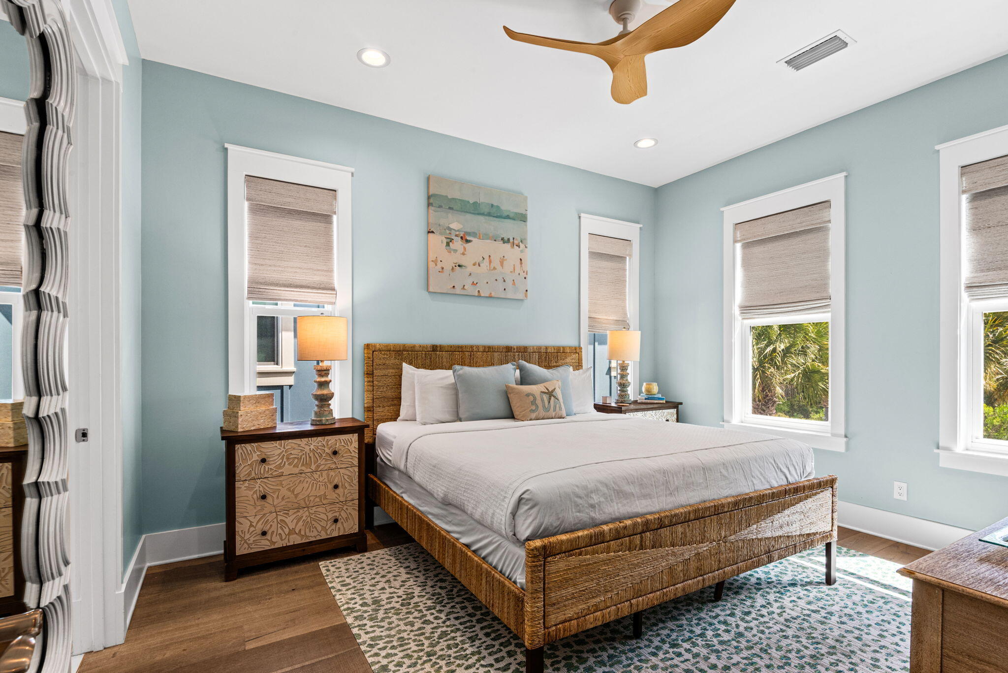 114 Eastern Lake Court Santa Rosa Beach, FL 32459 - Photo 25 of 64 a bedroom with a bed and wooden floor