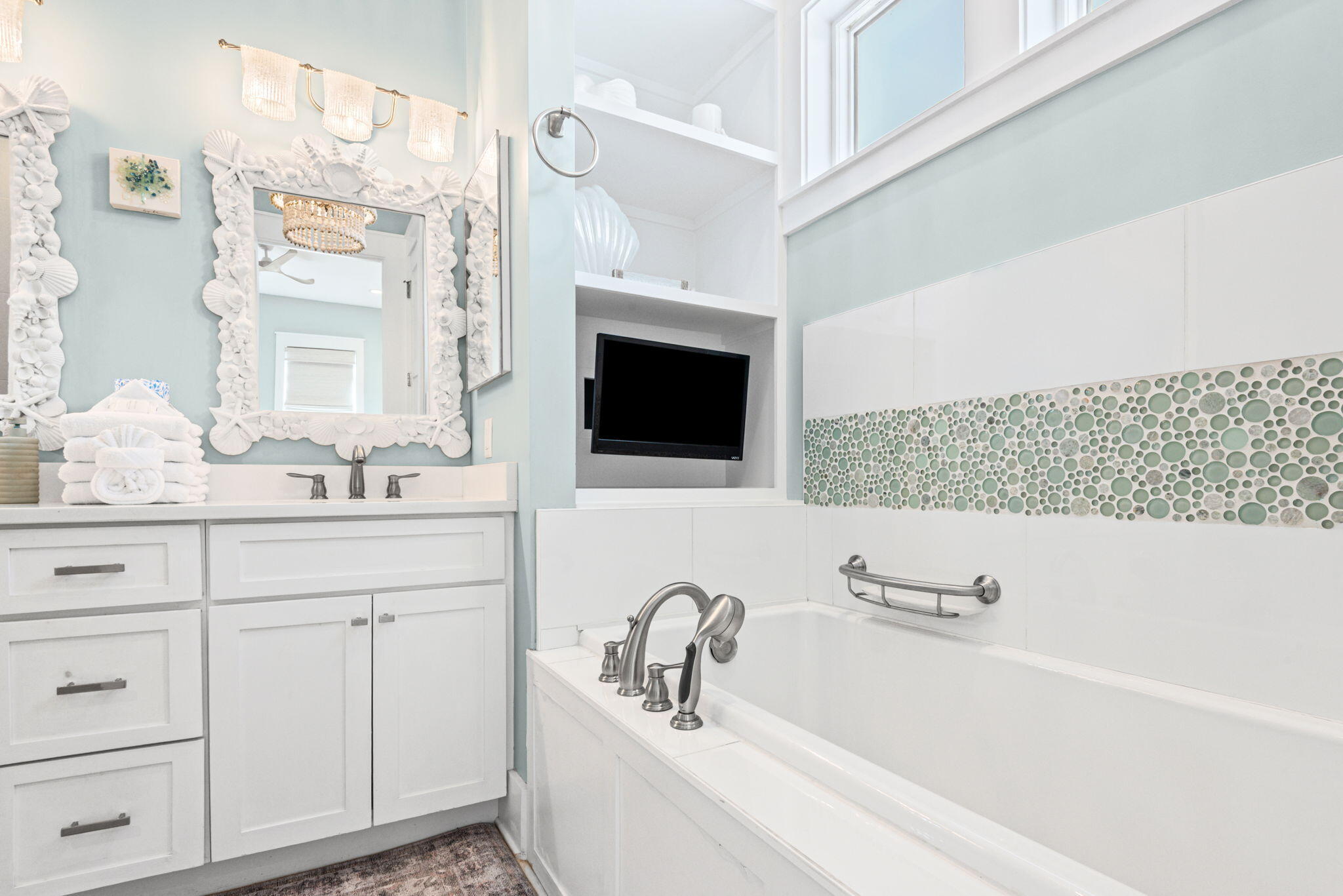 114 Eastern Lake Court Santa Rosa Beach, FL 32459 - Photo 29 of 64 a bathroom with a sink and a mirror