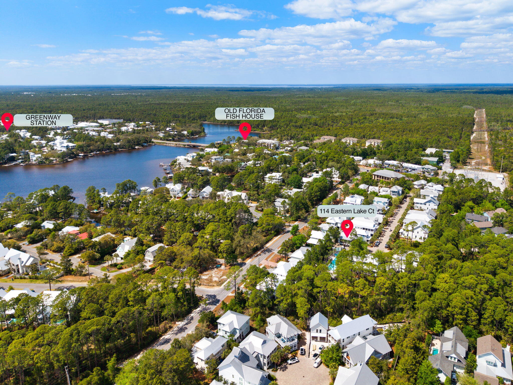 114 Eastern Lake Court Santa Rosa Beach, FL 32459 - Photo 60 of 64 a view of city and ocean