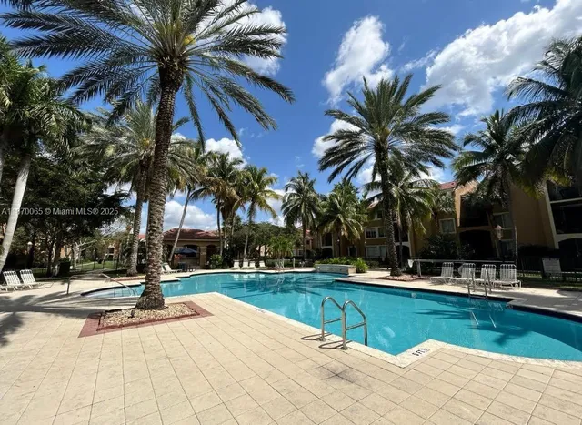 a view of a lake with a big yard