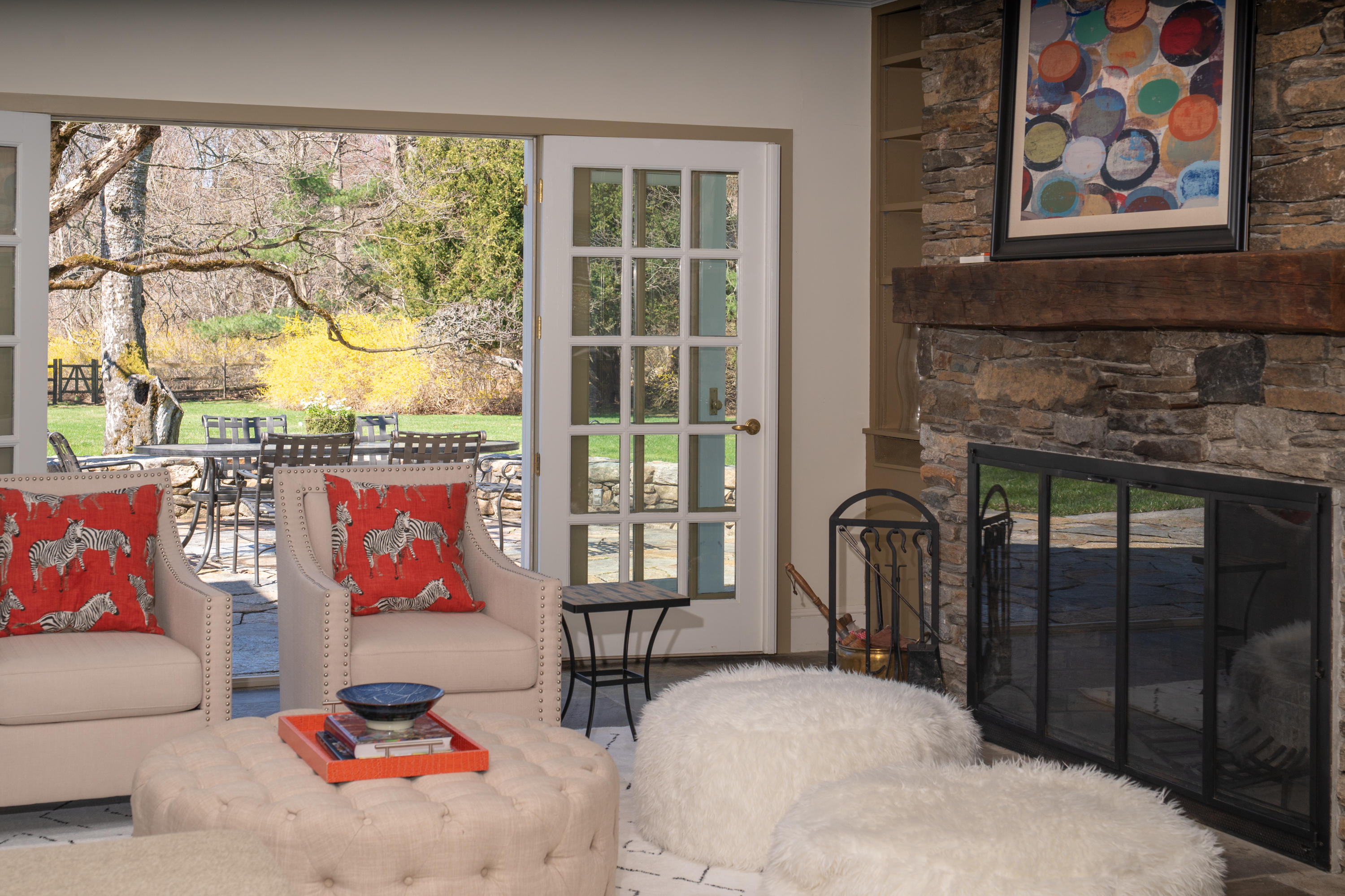 469 Brookside Road New Canaan, CT 06840 - Photo 16 of 39 a outdoor living space with furniture and garden view